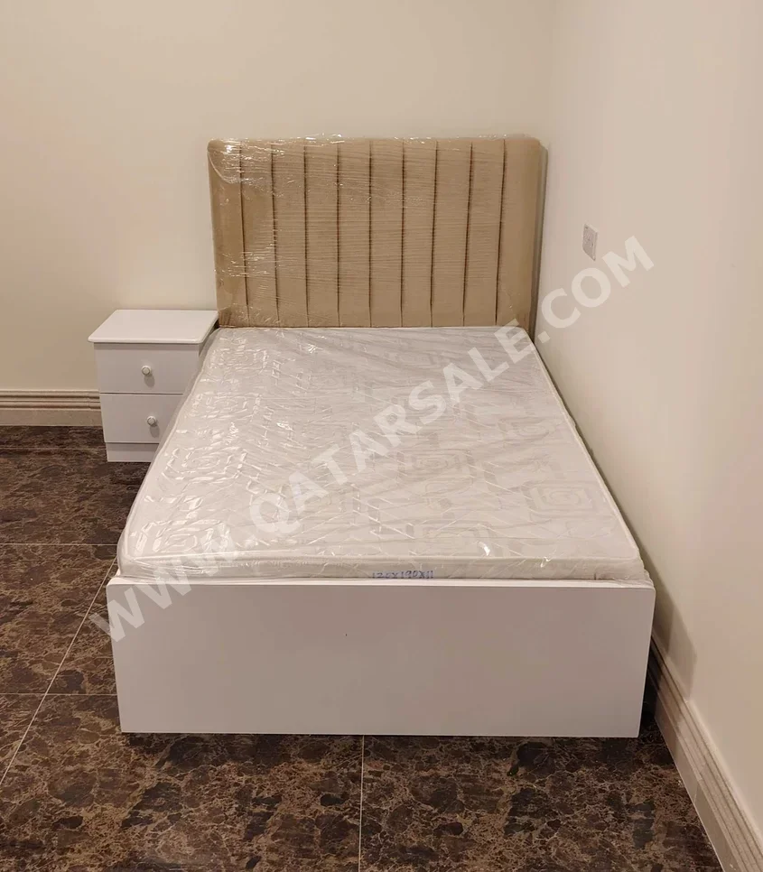 Beds - Single  - Yellow  - Mattress Included  - With Bedside Table