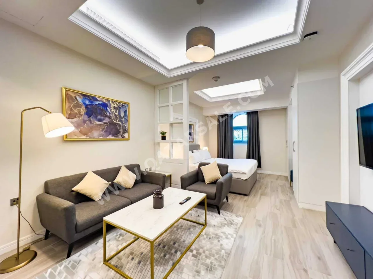 1 Bedrooms  Studio  For Rent  in Doha -  Fereej Al Nasr  Fully Furnished