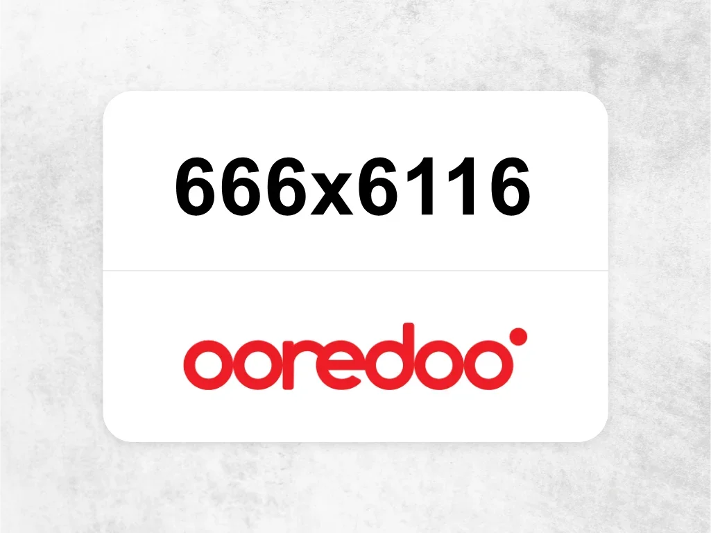 Ooredoo Mobile Phone  666x6116