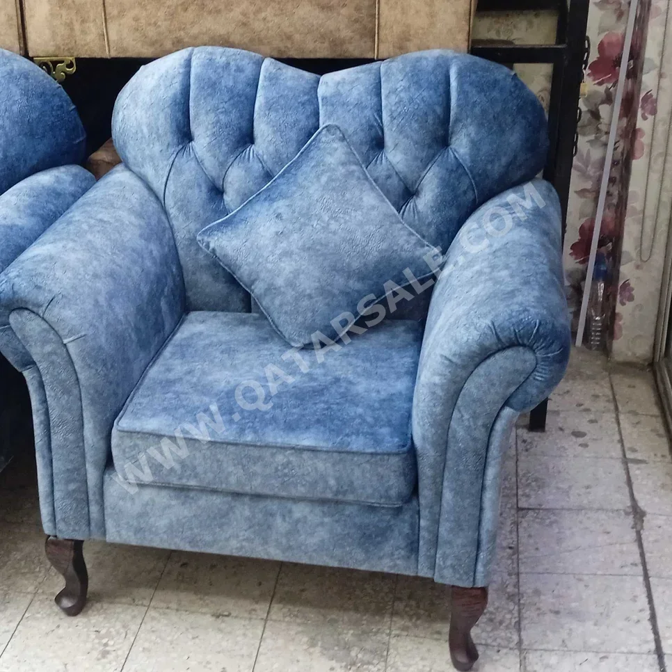 Sofas, Couches & Chairs Sofa Set  - Velvet  - Blue