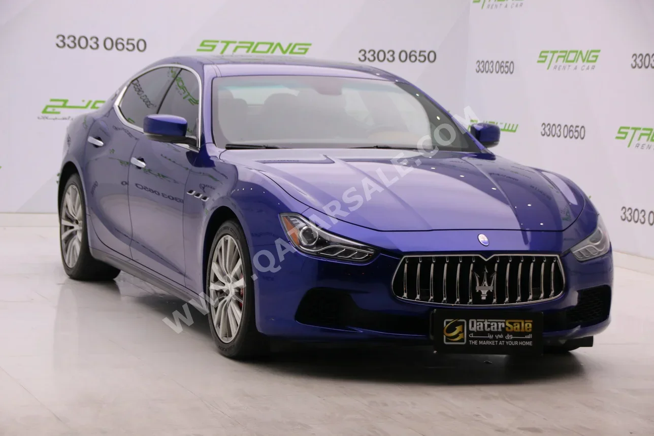 Maserati  Ghibli  2014  Automatic  74,000 Km  6 Cylinder  Rear Wheel Drive (RWD)  Sedan  Dark Blue