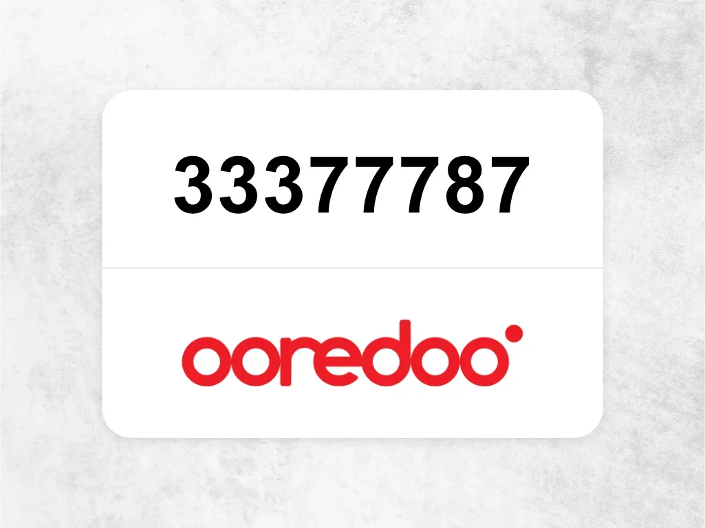 Ooredoo Mobile Phone  33377787