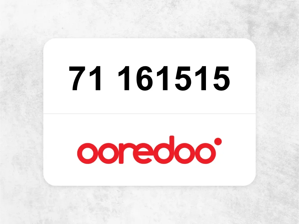 Ooredoo Mobile Phone  71 161515