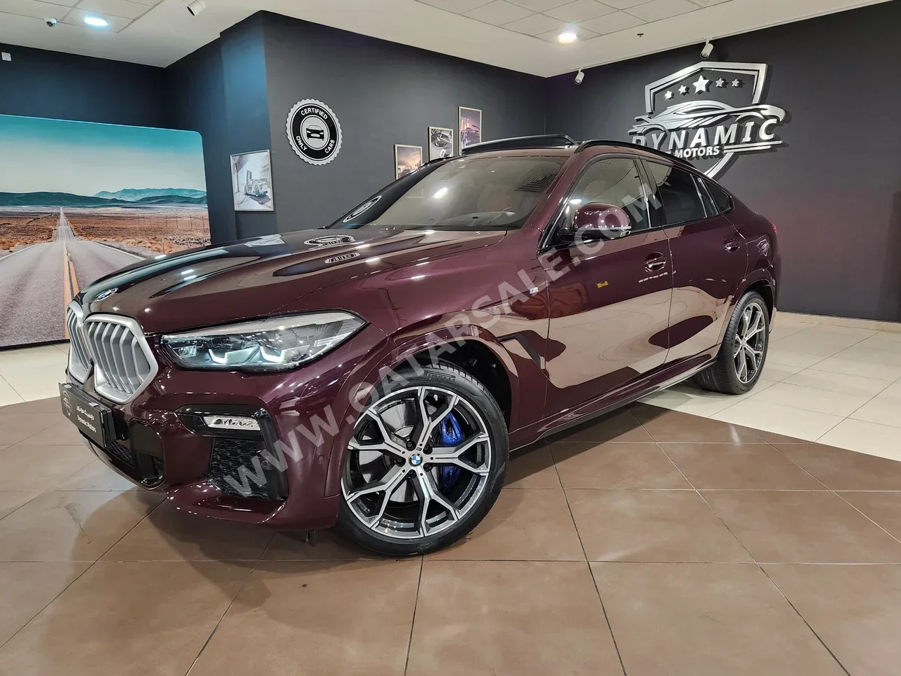 BMW  X-Series  X6  2021  Automatic  52,000 Km  6 Cylinder  Four Wheel Drive (4WD)  SUV  Maroon  With Warranty