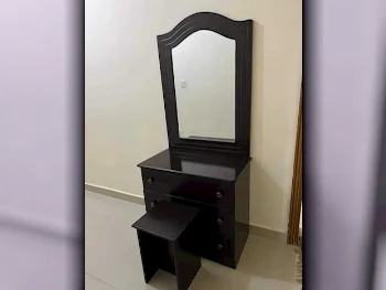 Wardrobes & Dressers - Doha Furniture  - Dressing Table, Mirror, Chair & 2 Shelving Units  - Brown