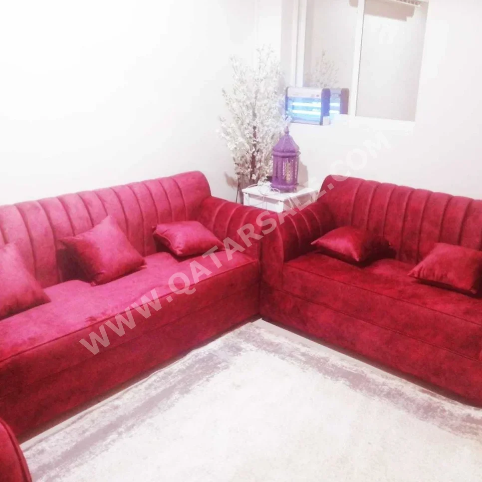 Sofas, Couches & Chairs Lifestyle  Sofa Set  - Fabric  - Red