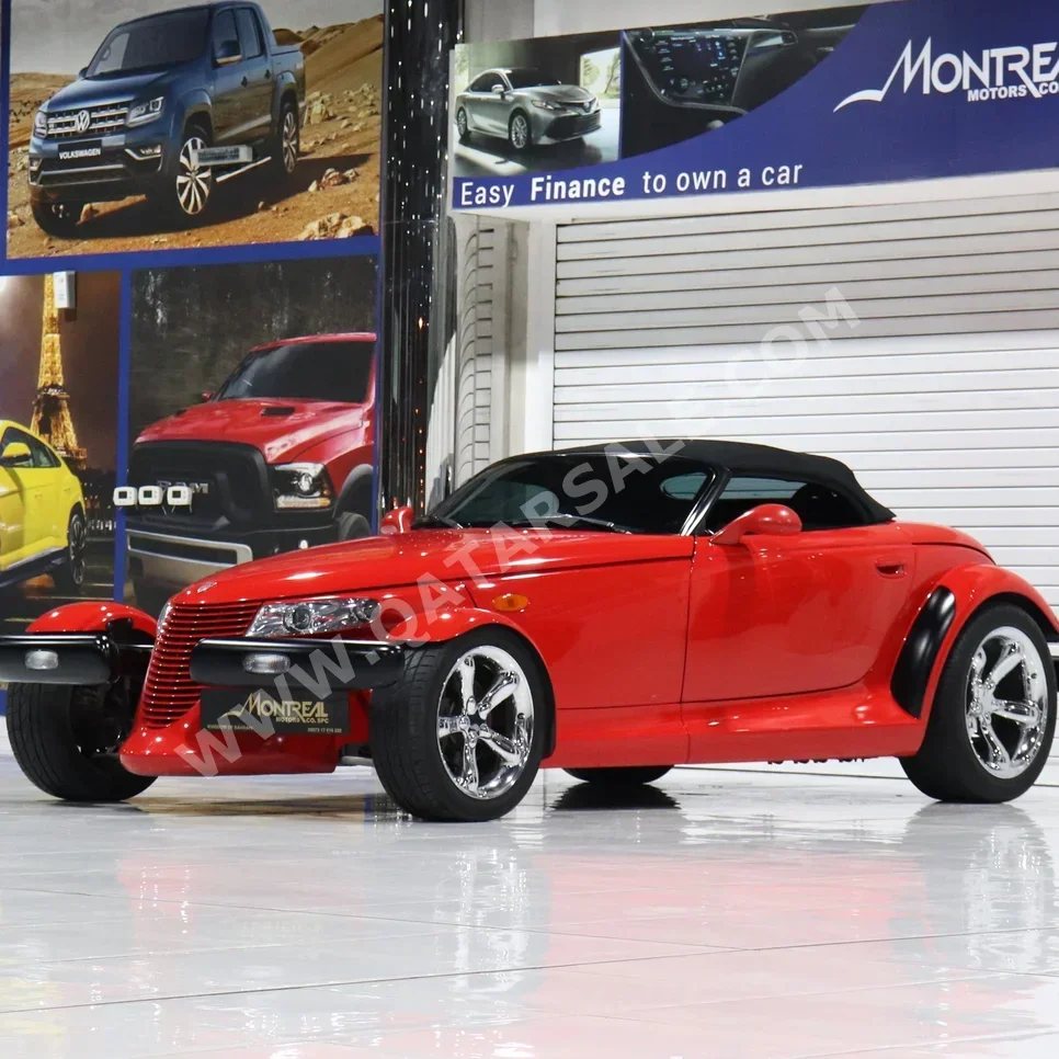 Plymouth  Prowler  1999  Automatic  91,000 Km  4 Cylinder  All Wheel Drive (AWD)  Coupe / Sport  Red