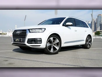 Audi  Q7  45 TFSI Quattro  2018  Automatic  123,000 Km  6 Cylinder  All Wheel Drive (AWD)  SUV  White