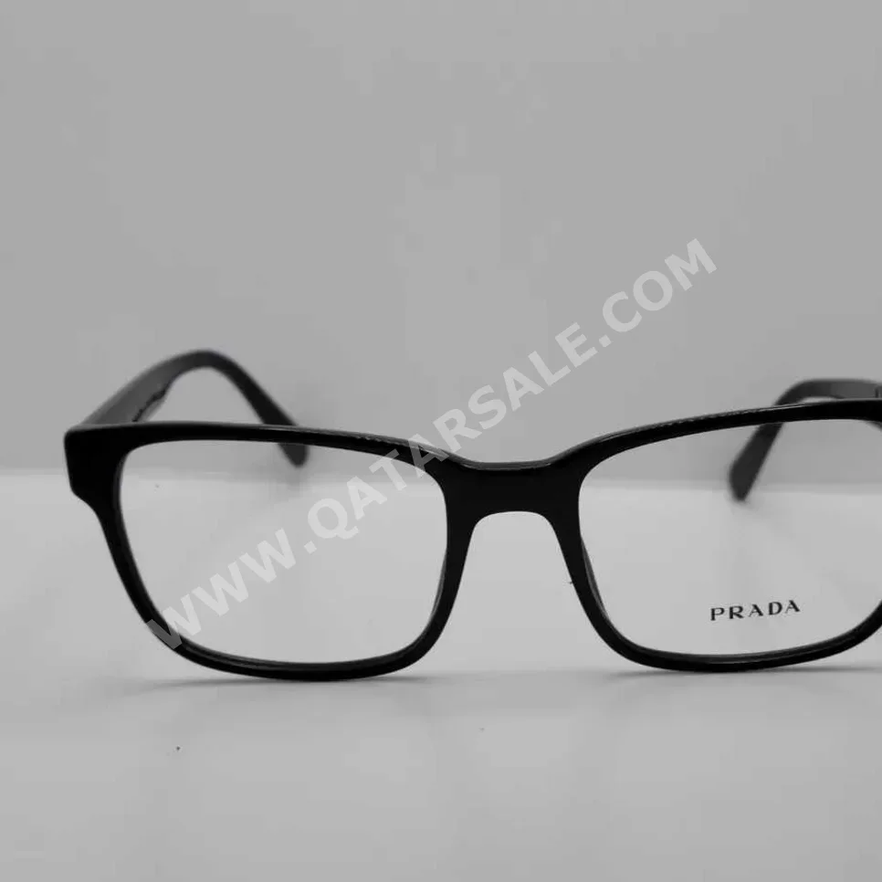 PRADA  Sunglasses  Black  Rectangular  Italy  for Unisex