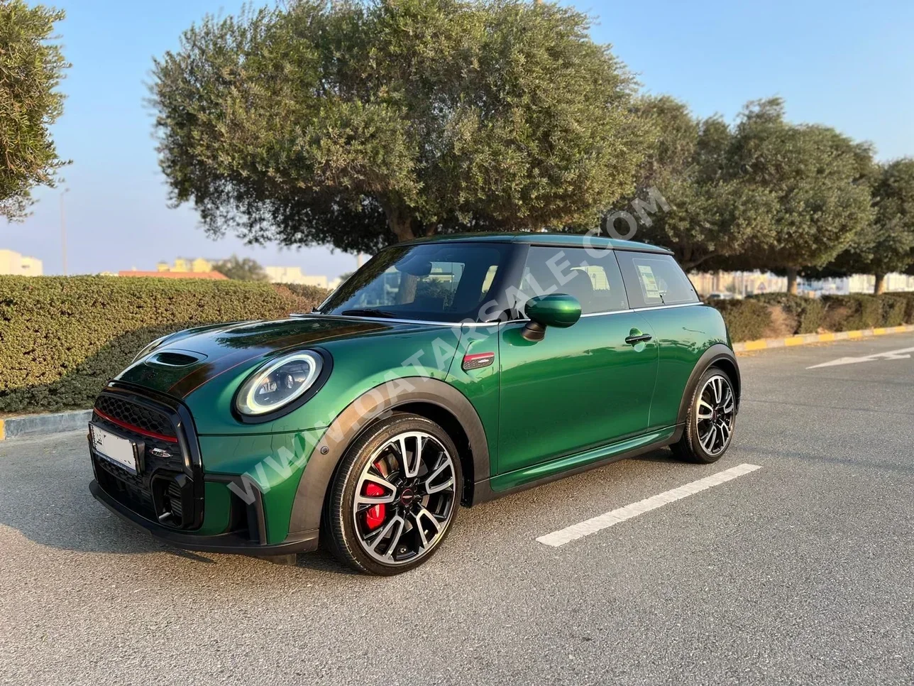 Mini  Cooper  JCW  2023  Automatic  53,000 Km  4 Cylinder  Front Wheel Drive (FWD)  Hatchback  Green  With Warranty