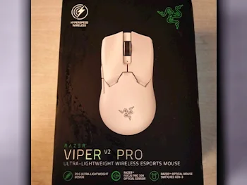 فارة كمبيوتر ريزر  Razer viper v2 pro  أبيض  لا يوجد الإضاءة الخلفية  فأرة فقط  ضمان \  لاسلكي