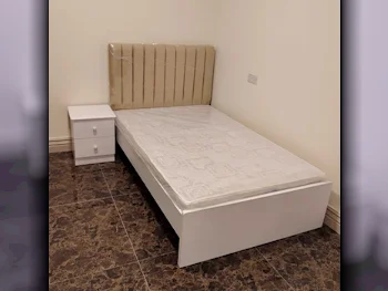 Beds - Single  - Yellow  - Mattress Included  - With Bedside Table