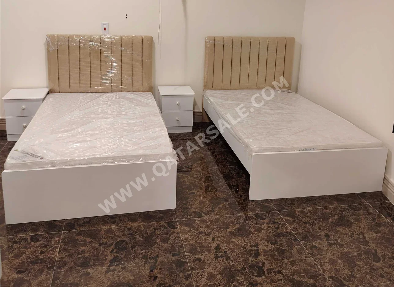 Beds - Single  - Yellow  - Mattress Included  - With Bedside Table