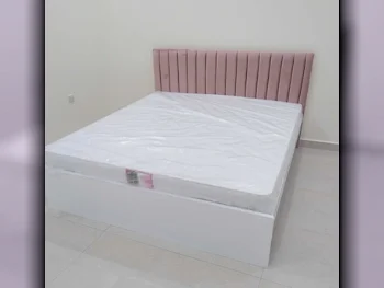 Beds - King  - Pink  - Mattress Included  - With Bedside Table