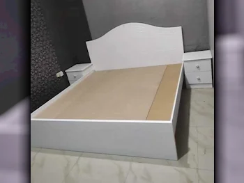 Beds - King  - White  - Mattress Included  - With Bedside Table