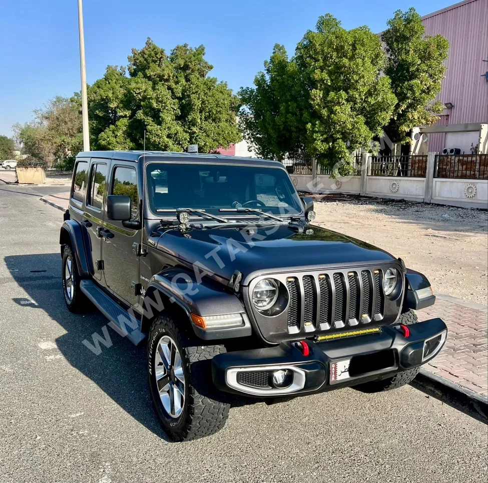 Jeep  Wrangler  Sahara  2018  Automatic  142,000 Km  6 Cylinder  Four Wheel Drive (4WD)  SUV  Dark Gray