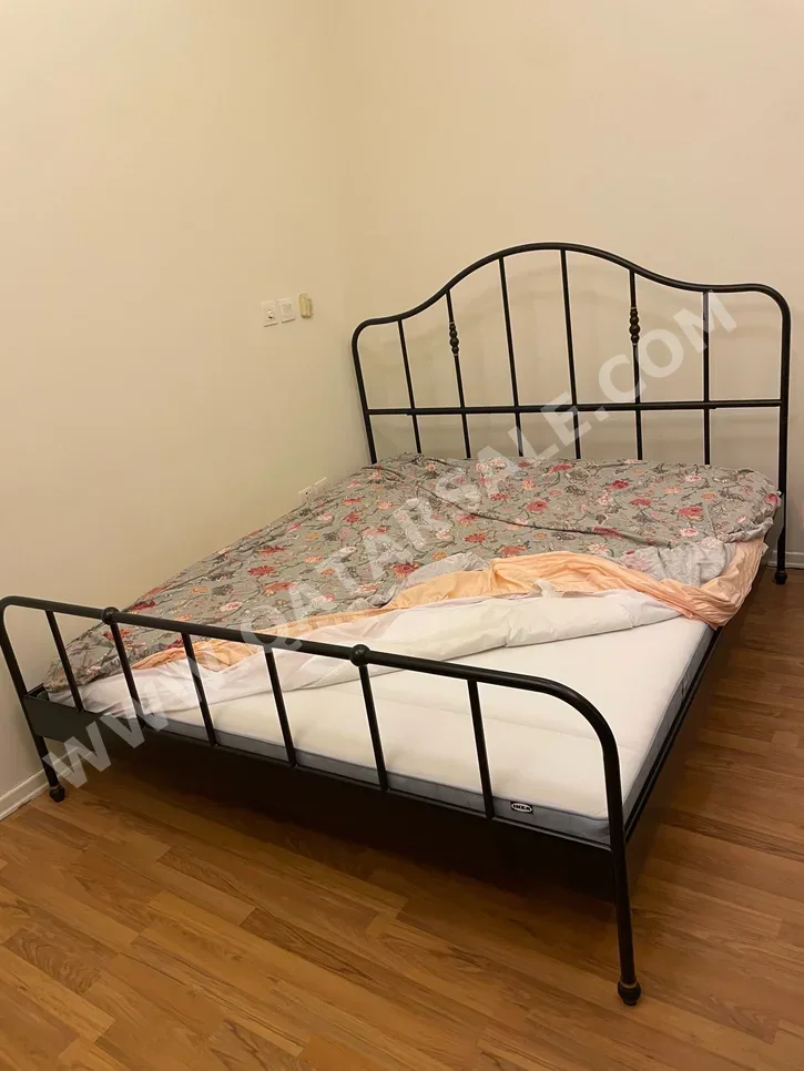 Beds - IKEA  - Queen  - Black  - Mattress Included