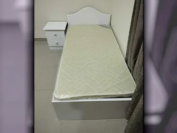 Beds - Single  - White  - Mattress Included  - With Bedside Table