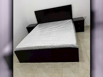 Beds - King  - Brown  - Mattress Included  - With Bedside Table