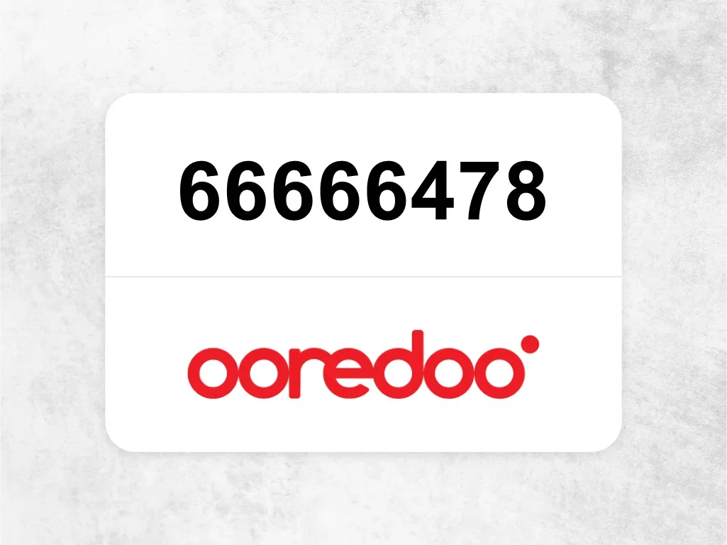 Ooredoo Mobile Phone  66666478