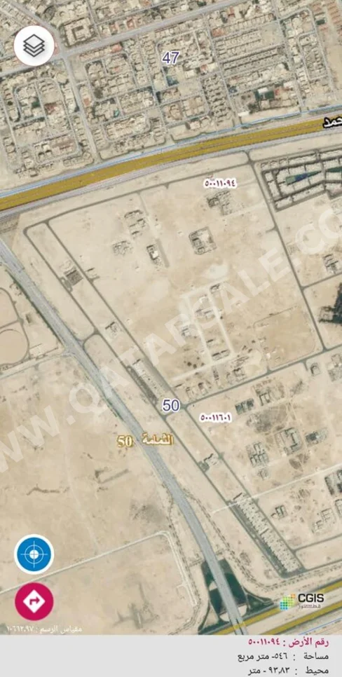 Lands For Sale in Al Daayen  - Al Sakhama  -Area Size 1,201 Square Meter