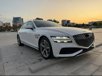 Genesis  G80  2022  Automatic  37,500 Km  6 Cylinder  Rear Wheel Drive (RWD)  Sedan  White  With Warranty