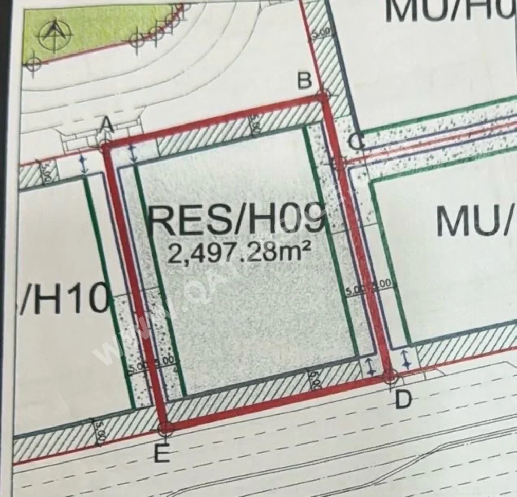 Lands For Sale in Lusail  - Fox Hills  -Area Size 2,497 Square Meter