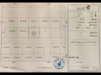 اراضي للبيع في الريان  -المساحة 956 متر مربع