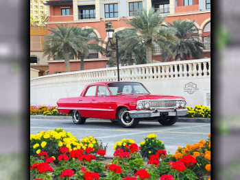 شفروليه  امبالا  اس اس  1963  اوتوماتيك  94,000 كم  8 سلندر  دفع خلفي  كلاسك  أحمر