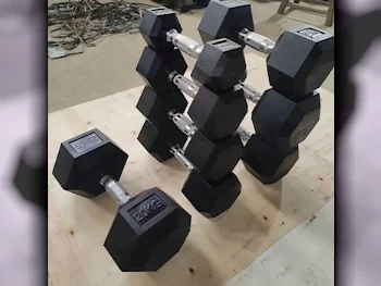 Weights - Fixed  Dumbbells  - Hex  - Black