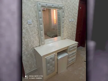 Wardrobes & Dressers - Doha Furniture  - Dressing Table, Mirror, Chair & 2 Shelving Units  - Gray