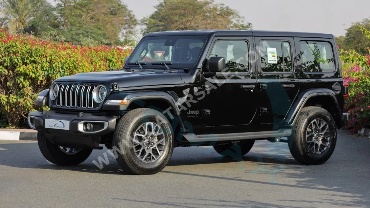 Jeep  Wrangler  Sahara  2025  Automatic  0 Km  4 Cylinder  Four Wheel Drive (4WD)  SUV  Black  With Warranty