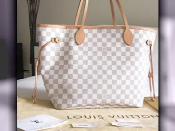 Tote Bag  - Louis Vuitton  - White  - Genuine Leather  - For Women