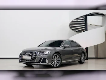 Audi  A8  L 55TFSI  2023  Automatic  7,000 Km  6 Cylinder  All Wheel Drive (AWD)  Sedan  Gray Metallic  With Warranty