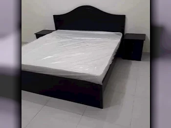 Beds - King  - Brown  - Mattress Included  - With Bedside Table