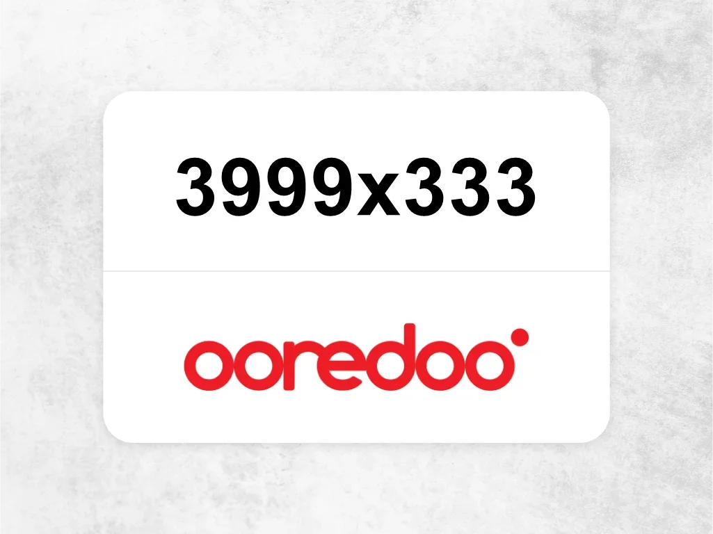 Ooredoo Mobile Phone  3999x333