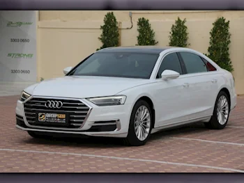 Audi  A8  L  2019  Automatic  49,000 Km  6 Cylinder  All Wheel Drive (AWD)  Sedan  White