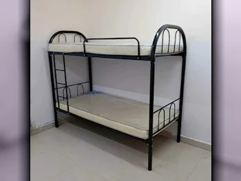 Beds - Double bunk  - Black  - Mattress Included  and Table Lamp