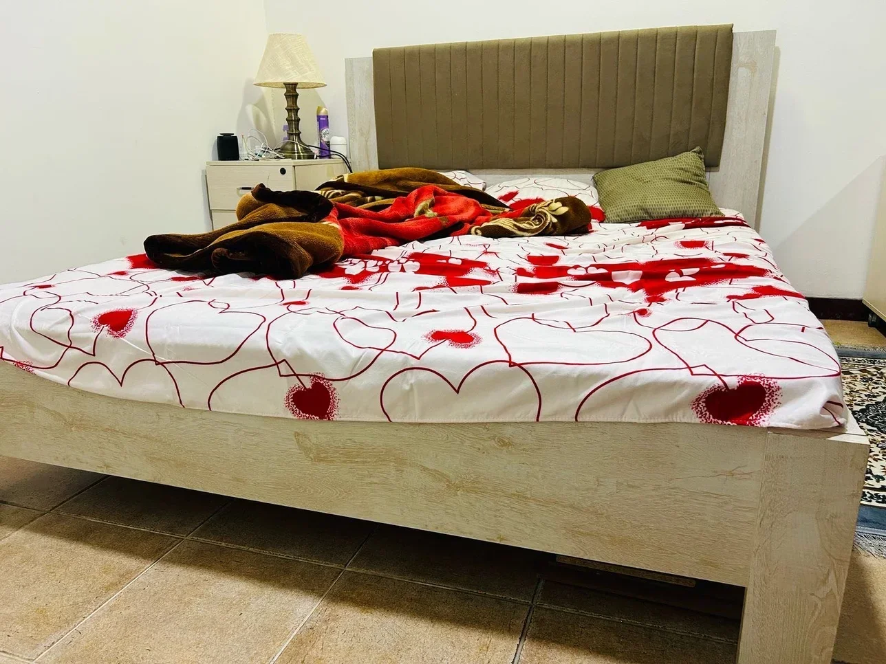 Beds - Pan Emirates  - Queen  - Brown  - Mattress Included