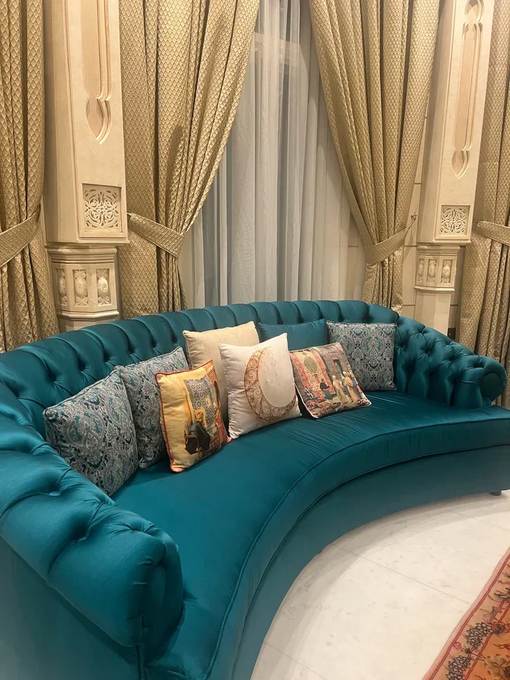 Sofas, Couches & Chairs Sofa Set  - Faux Silk  - Turquoise