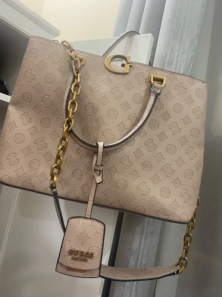 Bags  - Guess  - Cream  - Genuine Leather  - For Women