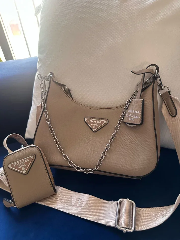 Bags  - Prada  - Beige  - Genuine Leather  - For Women