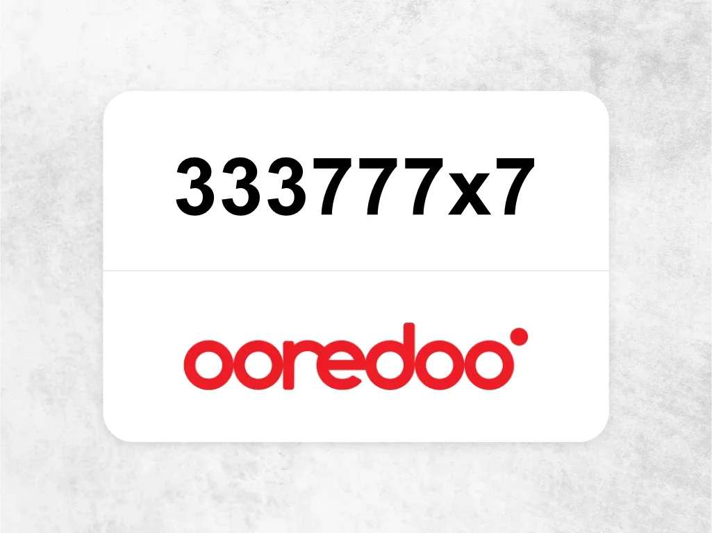 Ooredoo Mobile Phone  333777x7