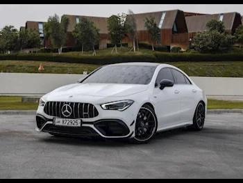 Mercedes-Benz  CLA  45 S AMG  2020  Automatic  52,000 Km  4 Cylinder  Rear Wheel Drive (RWD)  Sedan  White