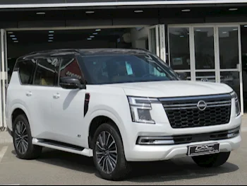 Nissan  Patrol  Platinum turbo  2025  Automatic  13,000 Km  6 Cylinder  Four Wheel Drive (4WD)  SUV  White  With Warranty