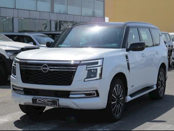 Nissan  Patrol  Platinum turbo  2025  Automatic  13,000 Km  6 Cylinder  Four Wheel Drive (4WD)  SUV  White  With Warranty