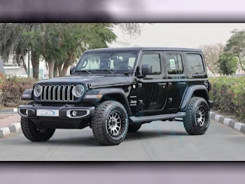 Jeep  Wrangler  Sahara  2024  Automatic  0 Km  4 Cylinder  Four Wheel Drive (4WD)  SUV  Black  With Warranty