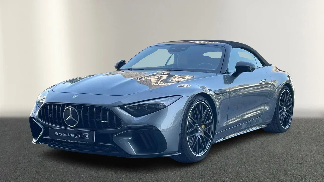 مرسيدس - بنز  اس ال  55 AMG  2023  اوتوماتيك  3,000 كم  6 سلندر  دفع رباعي  كشف  رمادي  تحت الضمان