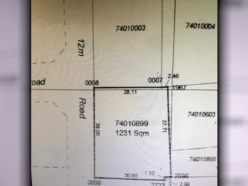 Lands For Sale in Al Daayen  - Sumaysimah  -Area Size 1,231 Square Meter