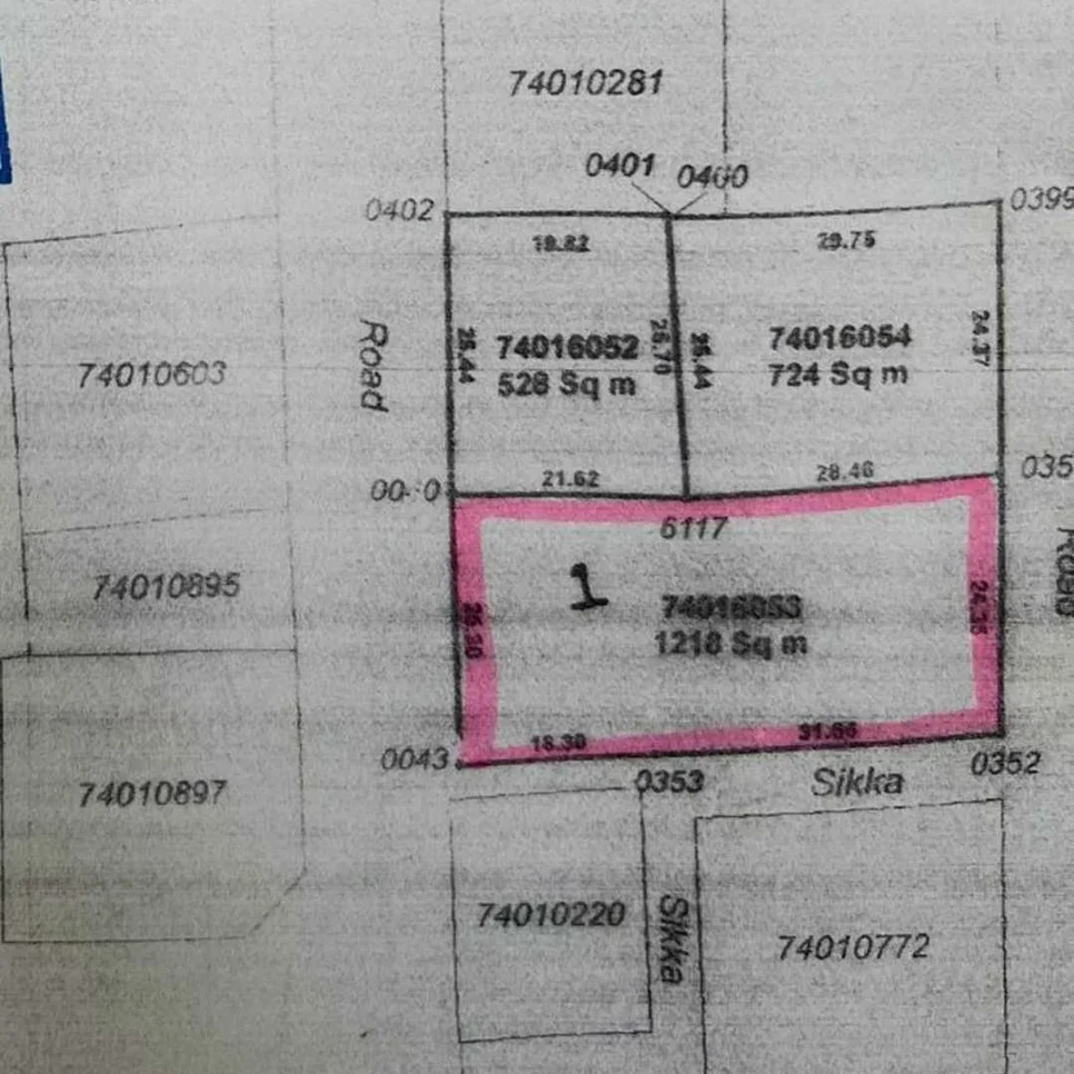 Lands For Sale in Al Daayen  - Sumaysimah  -Area Size 1,218 Square Meter